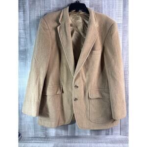 VTG CLUB ROOM Camel Hair Sport Jacket Beige Polo Field Casual Dress Up